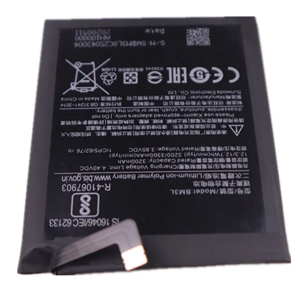 2020 metų Mobiliojo Telefono Baterija BM3L 3300mah Baterija Xiaomi 9 MI9 M9 MI 9 Pakeitimo Baterijas Su Įrankiais