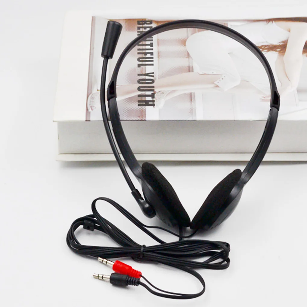 Super Bass 3.5 mm Wired Stereo Ausinių Triukšmo Panaikinimo Ausinės su Mikrofonu Reguliuojamas Lankelis už Nešiojamas Kompiuteris