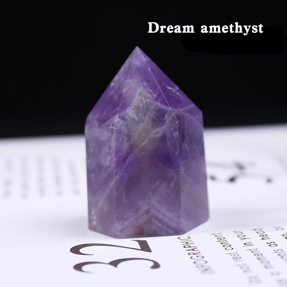 Gamtos Crystal Rose kvarco Šešių Crystal prism skiltyje Ametistas, Perlas Šešiabriaunė Prizmė už Amatų Reiki Vieno taško Nutraukta