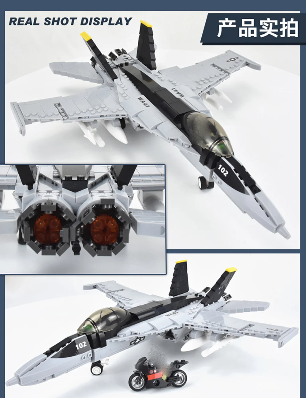 0928 Karinės F/A-18 Strike Fighter Blokuoti MUMS Hornet lėktuvo Modelis šiuolaikinis Karas Pastatas, Mūrinis Žaislai Vaikams