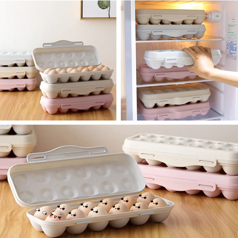 Nešiojamų Kiaušinių Dėžutės Atsparus Smūgiams Atsparus Smūgiams Plastiko Kiaušinių Laikiklį Buitinių Šaldytuvų Sandėliavimo Dėžutė Kiaušinių Laikymo Dėžutė