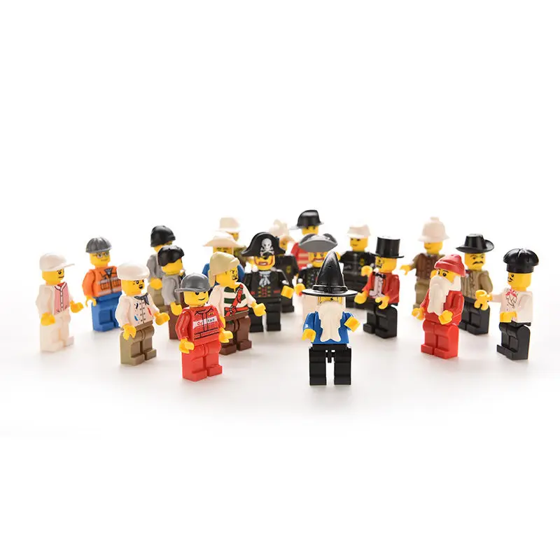 20Pcs/Daug Atsitiktinių Minifigure Duomenys Vyrų Žmonių Minifigures Žaislų Kūrimo Bloką Lėlės