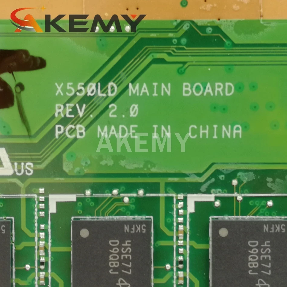 Akmey X550LD Nešiojamojo kompiuterio motininė plokštė, Skirta Asus X550LD A550L Y581L W518L X550LN Bandymo originalus mainboard I7-4500U 4GB-RAM GT820M