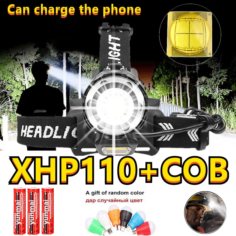 100000lm XHP110 4 CORE LED Žibintai USB Įkrovimo Zoom Žibintai Vandeniui Kempingas Žvejybos Žibintuvėlis 18650 XHP70 V6 T6 LED