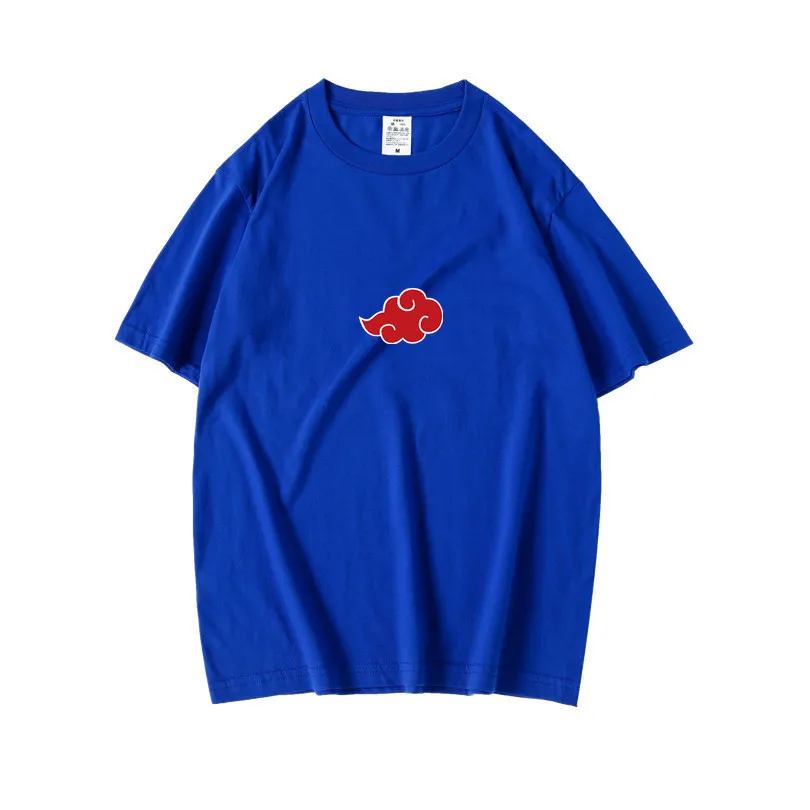 Medvilnės marškinėliai Japonijos Anime Cloud Print t-shirts Streetwear Trumpas Rankovės Tshirts 2021 Vyrų, Moterų Atsitiktinis Negabaritinių Marškinėliai, Topai
