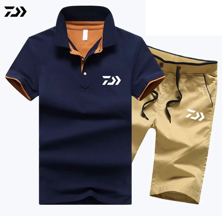 Naujas Atvykimo Vyrų DAIWA Žvejybos Apranga Nustatyti Kvėpuojantis Quick Dry Trumpas Rankovės Žvejybos Marškiniai Ir Kelnės Lauko Sportwear 8 Stilius