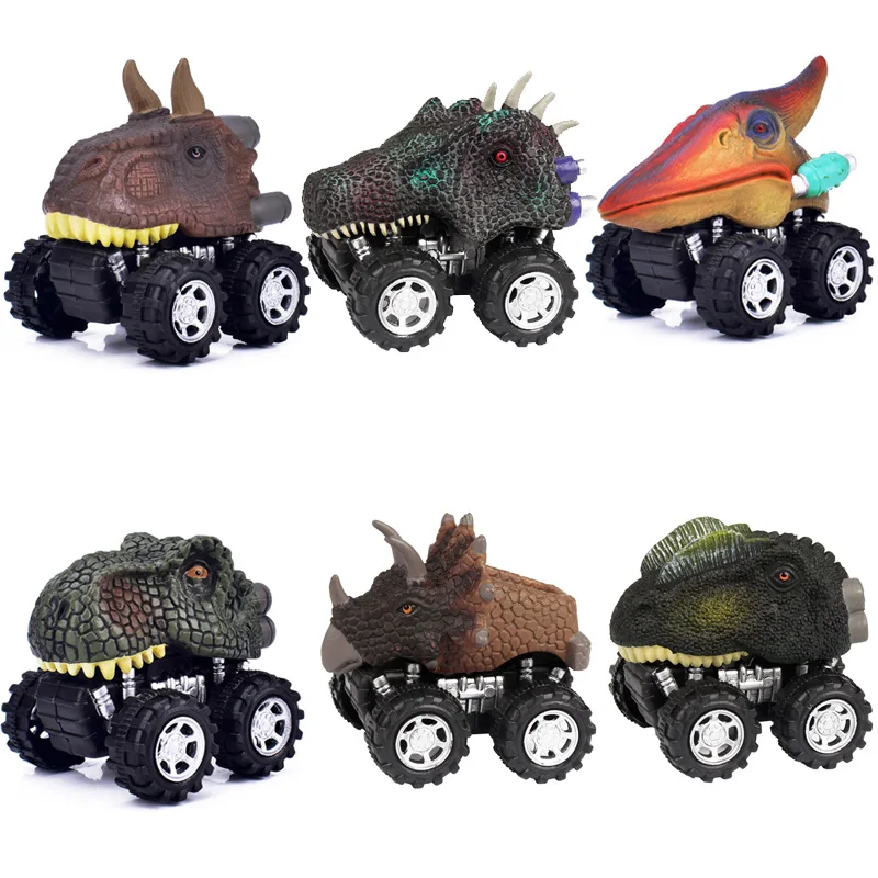 4WD Transporto priemonės Inercijos Dinozaurų Traukti Atgal Automobilį Vaikų Žaislas Tarbosaurus Pterosauria Modeliavimas Gyvūnų Modelį Berniukas Vaikams Dovanos