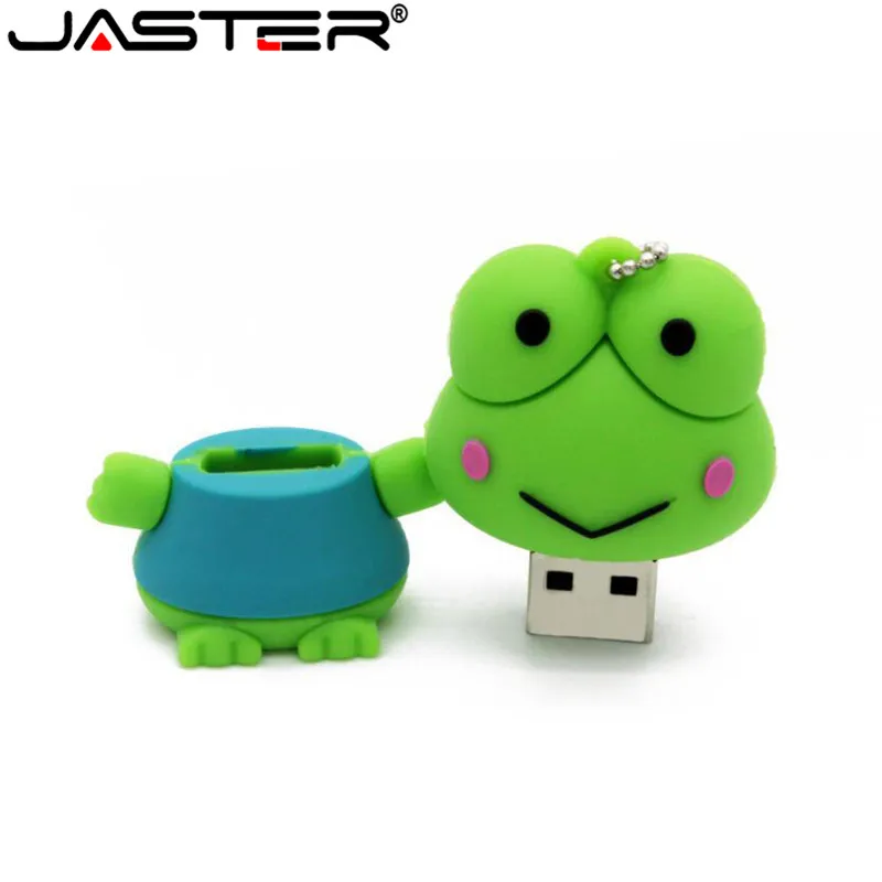 JASTER animacinių filmų mielas varlė modelis usb2.0 4GB 8GB 16GB 32GB 64GB pen drive USB 