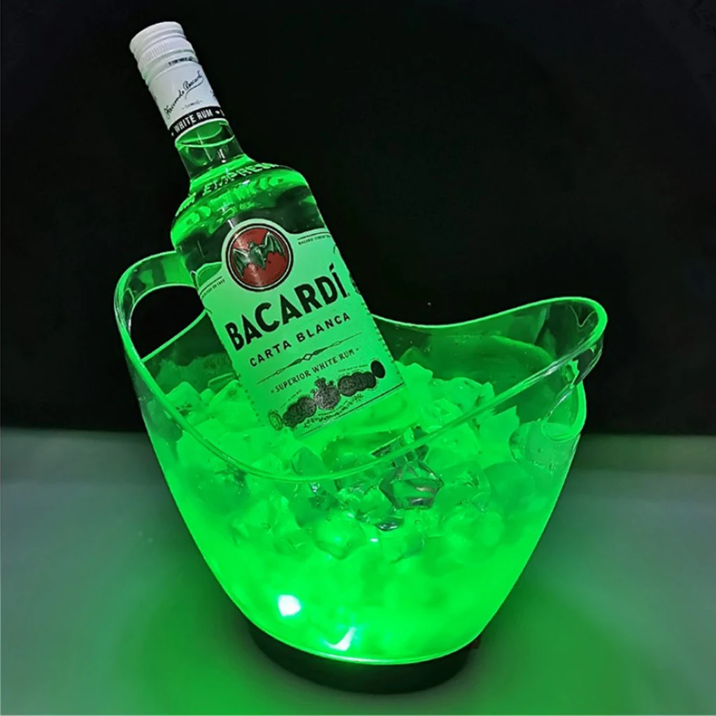 2L Plastiko LED Ledo kibirą su Spalva Keičiasi Baras, naktinis klubas Šalies Gėrimas Šampanas Alus Aušintuvas Alaus, Vyno Aušinimo Bako