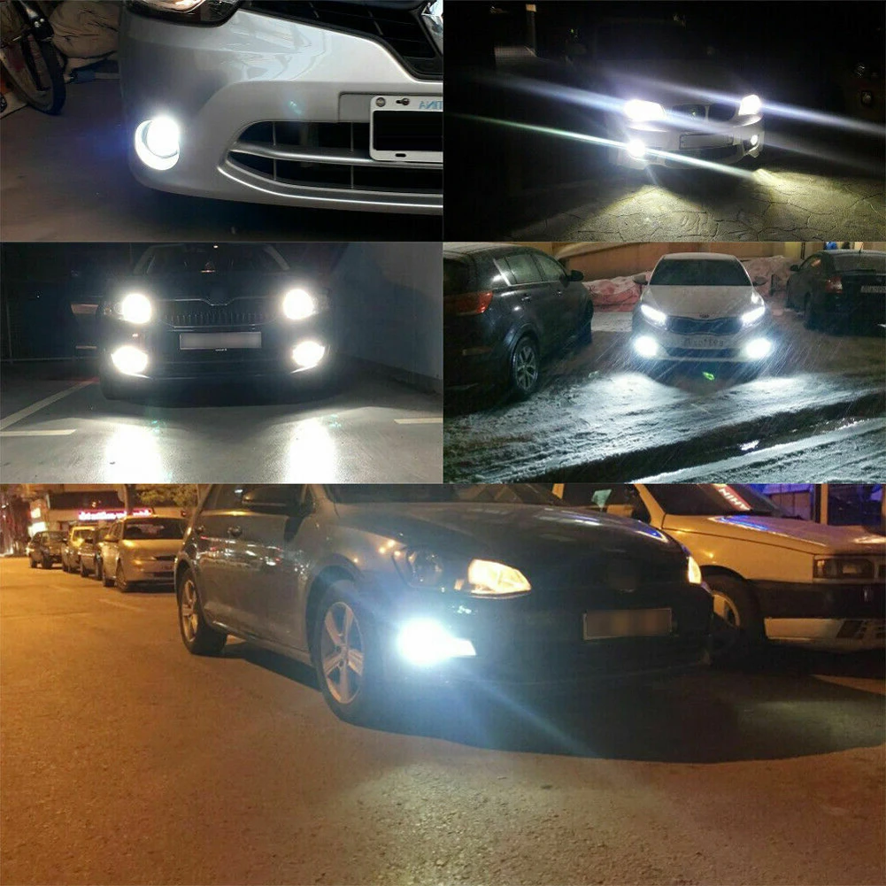 2VNT H15 Automobilio LED Rūko Lempa Balta 6000K Lempučių Automobilį Auto Išorės Priešrūkinis Žibintas Žibintai Lempa Automobilių Žibintų Lemputės LED Šviesos
