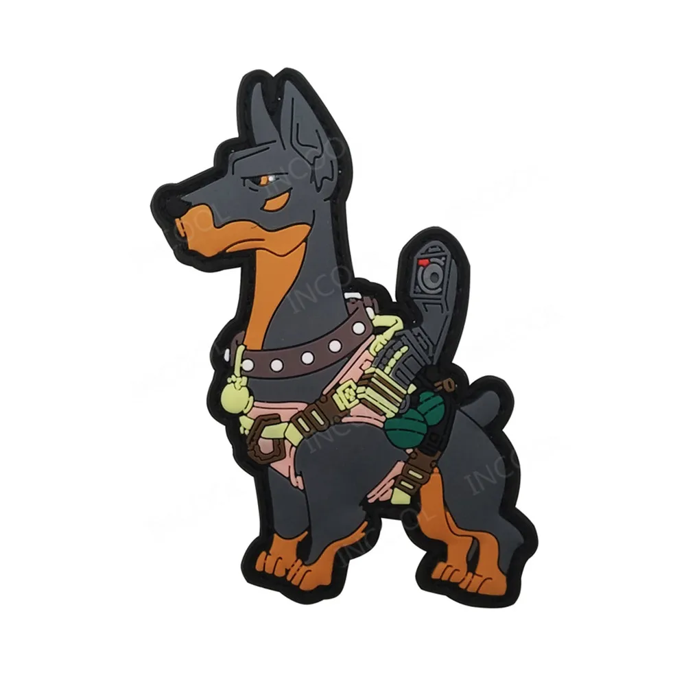 Taktinis Šuo Pleistrai 3D PVC Paslaugos Šuo Karinės Dekoratyvinis Pleistras Kovoti su K9 Šunų Guminės Emblemos Panaudoti Vest Kuprinė