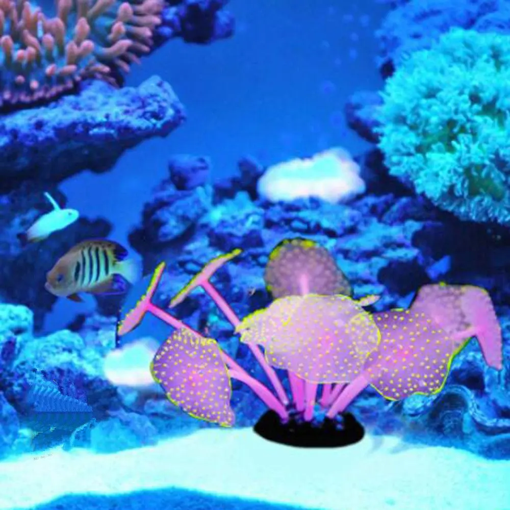 11 Lapų Silikono Akvariumas Ornamentu Dirbtinį Koralų Modeliavimas Augalų Kraštovaizdžio Žuvų Vandens Naminių Reikmenys Bako Apdaila