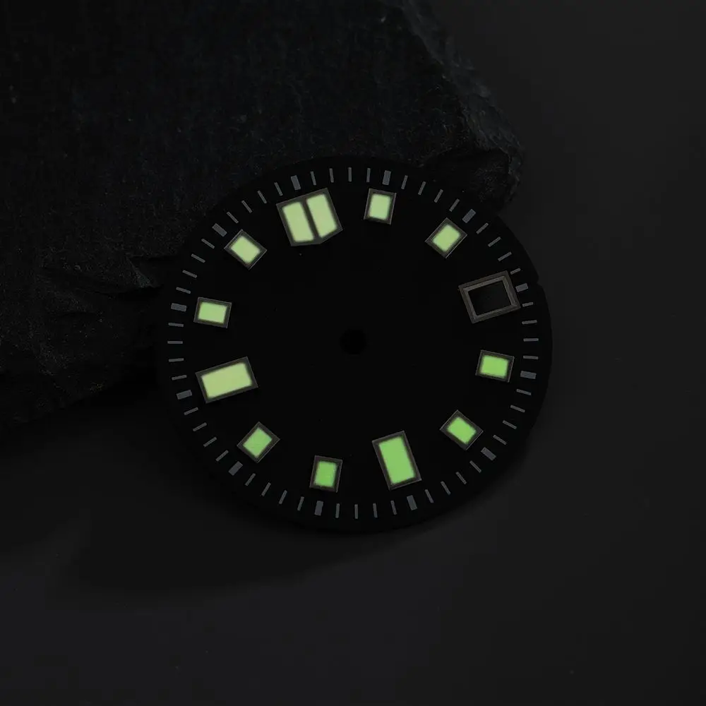 Mod Žiūrėti Dalys 28,5 mm C3 Šviesos Watch Dial Tinka Seiko 6105 NH35A Automatinis Judėjimo Žiūrėti