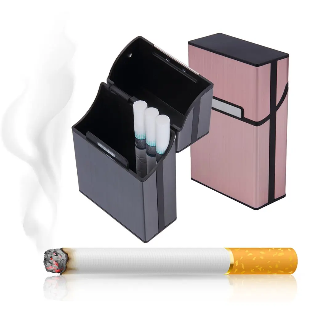 Lady Aliuminio Slim Cigarečių Dėžutė Cigarų Priedai Atveju Cigarų Tabako lengva atlikti Lauke Talpykla Dovanų Dėžutėje 6 Spalvų