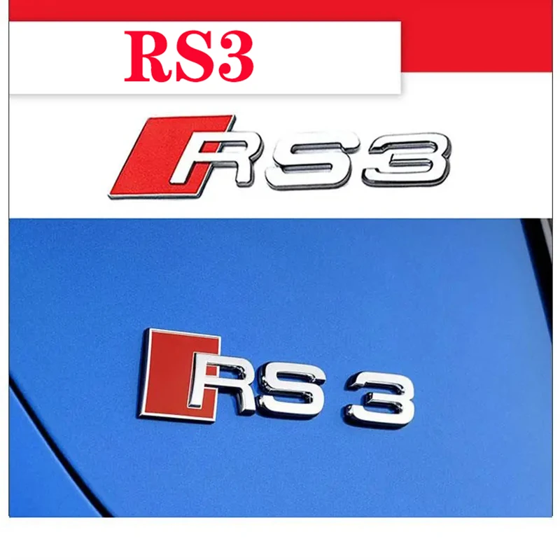 Automobilių 3D Metaliniai Lipdukai, Lipdukai ir Audi RS3 RS4 RS5 RS6 RS7 RS8 S3 S4 S5 S6 S7 S8 A3 Automobilių Galinis Kamieno Kūno Emblema Ženklelio Lipdukai
