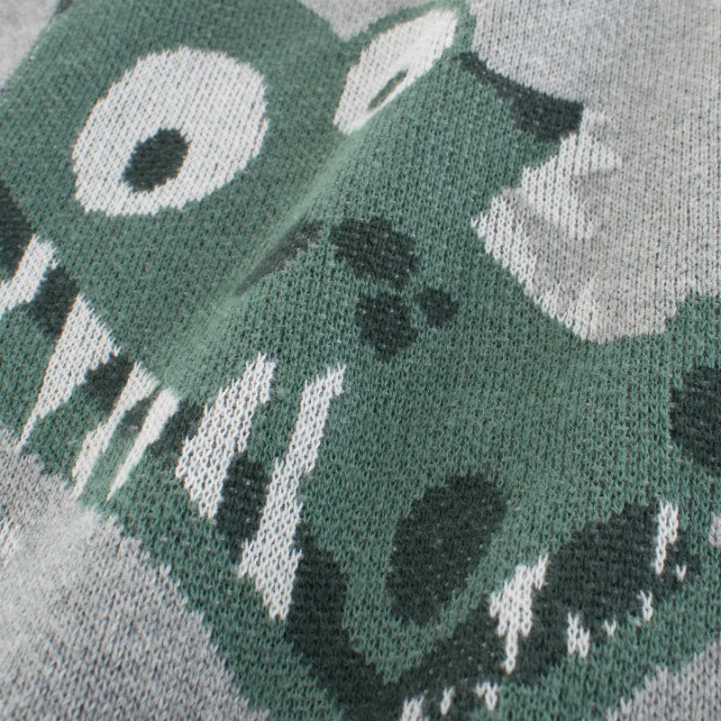 Vaikų Megztinis ilgomis Rankovėmis Animacinių filmų Dinozaurą T-shirt Kūdikių Berniukų Pilkas Medvilnės O-kaklo 2021 m. Rudens Drabužiai Viršuje Qualityboys T-shirt