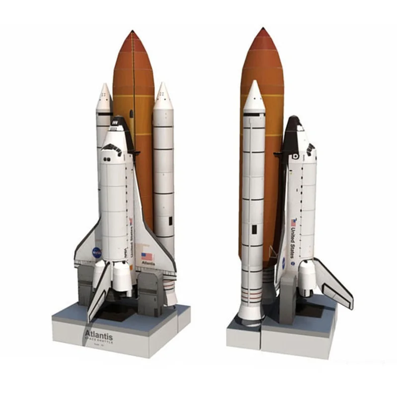 Space Shuttle Atlantis Įspūdį Rankų darbo Popieriaus Modelio Raketų 1:150 Masto Aukštos 34cm 