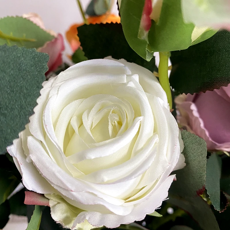 1pc modeliavimas gėlių Europos Corolla garbanoti rose modeliavimas gėlių vestuvių fotografija rekvizitai namų puošybai dirbtinių augalų