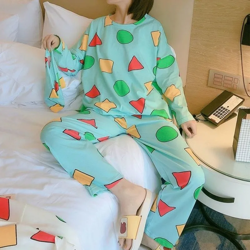 Neue baumwolle kurzarm šortai damen pyjama nustatyti niedlichen animacinių filmų Japanischen einfache kurze pižamos frauen hause paslaugos