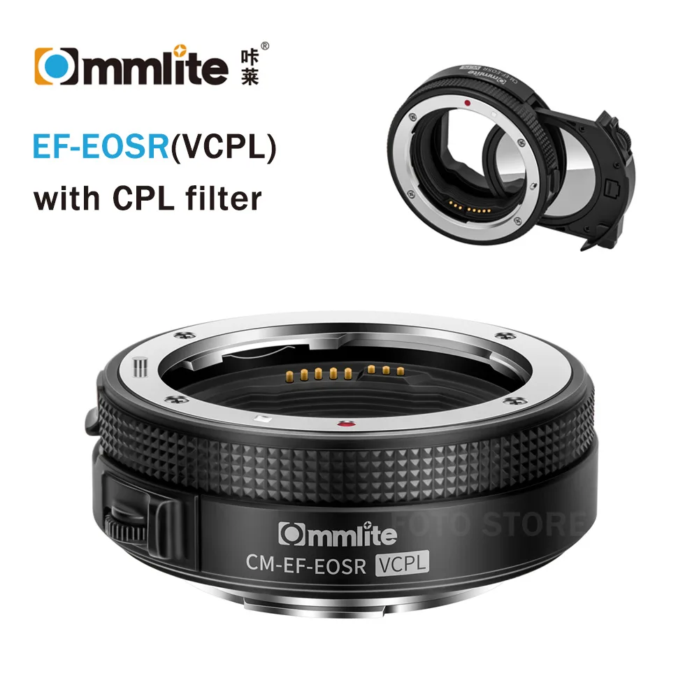 Commlite EF-EOSR VCPL Objektyvo adapterio žiedas su CPL AF Canon EF EF-S Objektyvo į Canon EOS RF Prijungti vaizdo Kamera R5 R6