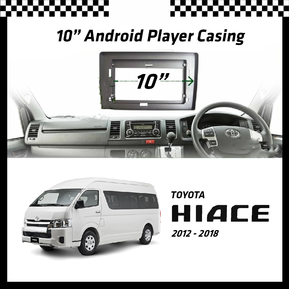 2Din Garso Montavimo Adapteris Rėmas Rinkinys, Automobilių Reikmenys Toyota Hiace 2012-2018 10.1 colių Android MP5 Grotuvas Korpusas Rėmelis