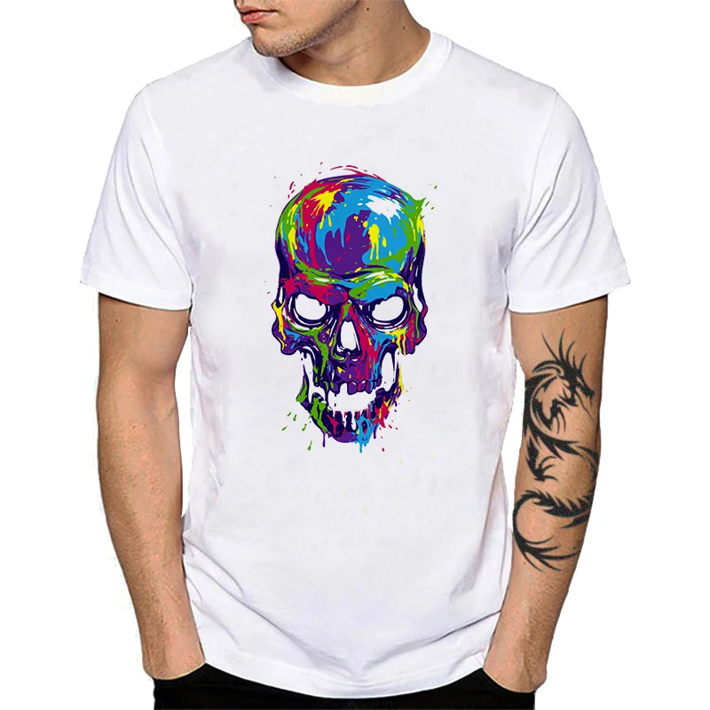 2020 Naujos Siaubo Kaukolę, vyriški T-shirt Vasaros Mados Viršūnes Demonas Marškinėliai Vyras Marškinėlius Negabaritinių Streetwear Harajuku Tee Vyrų Drabužiai.