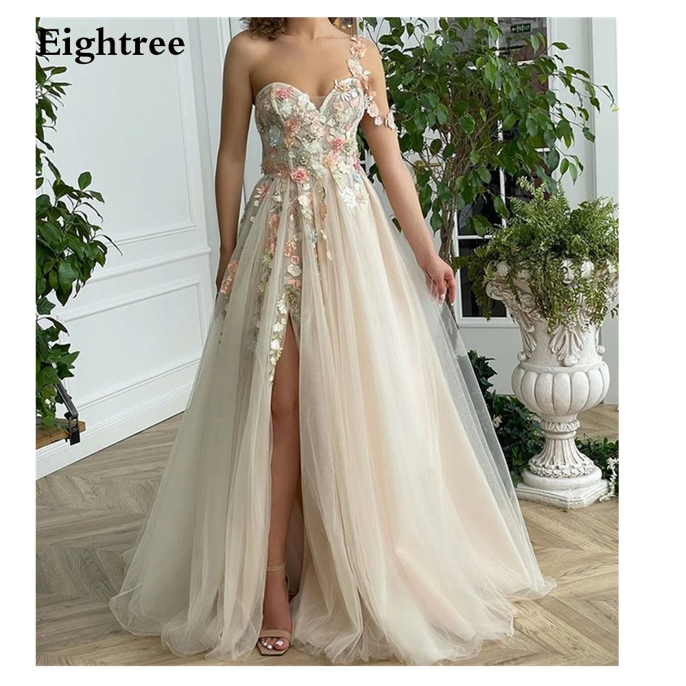 Eightree Spaghettti Dirželiai Side Ritininės Princesė Kamuolys Suknelė Vestuvių Suknelės, Gėlių Appliques Brangioji Paplūdimio Vestuvių Suknelės