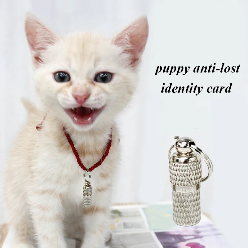 Tapatybės Vamzdis Kačių Antkaklis Asmeninį Žymeklį Šuo Lentele Pet Produktų Anti Prarado Vardas, pavardė, Adresas Etiketės Pet ID Pavadinimas