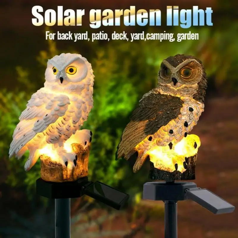 Informacija Apie Naujovę Saulės Sodas Žibintai Pelėda Ornamentas, Gyvūnų, Paukščių Lauko LED Dekoro Skulptūra Kraštovaizdžio Lempos Energijos taupymo