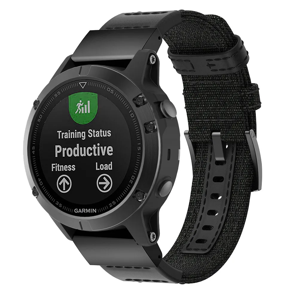 22mm Watchband Garmin Fenix 5 Plius GPS Safyras 6 Pro Pirmtakas 935 Požiūris S60 Žiūrėti Greito Atleidimo Drobės Apyrankės Dirželio