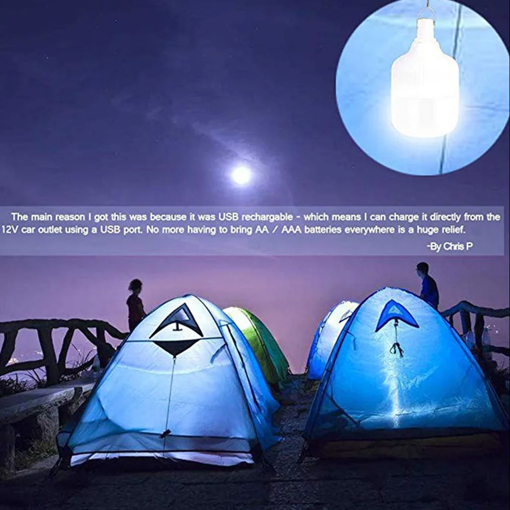 Įkraunamas LED Lemputės, Lempos, USB Mokestis Nuotolinio Valdymo Kablys Nešiojamų Avarinės Šviesos Naktinis turgus/Lauko Darbo/Kempingas/Žvejybos