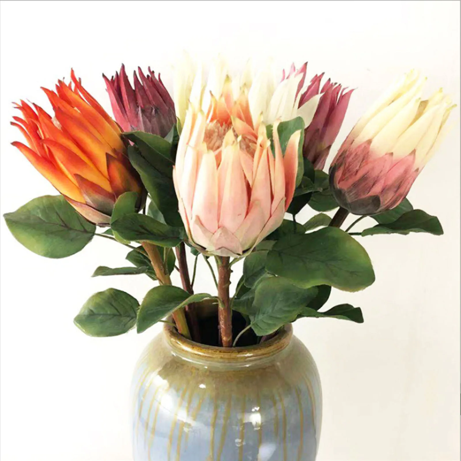 Dirbtinis Protea Gėlių Šilko Bendrą Europos Stiliaus Gėlių Vestuves Tiekimo Foto Rekvizitai Netikrą Modeliavimas Magnolija Gėlės