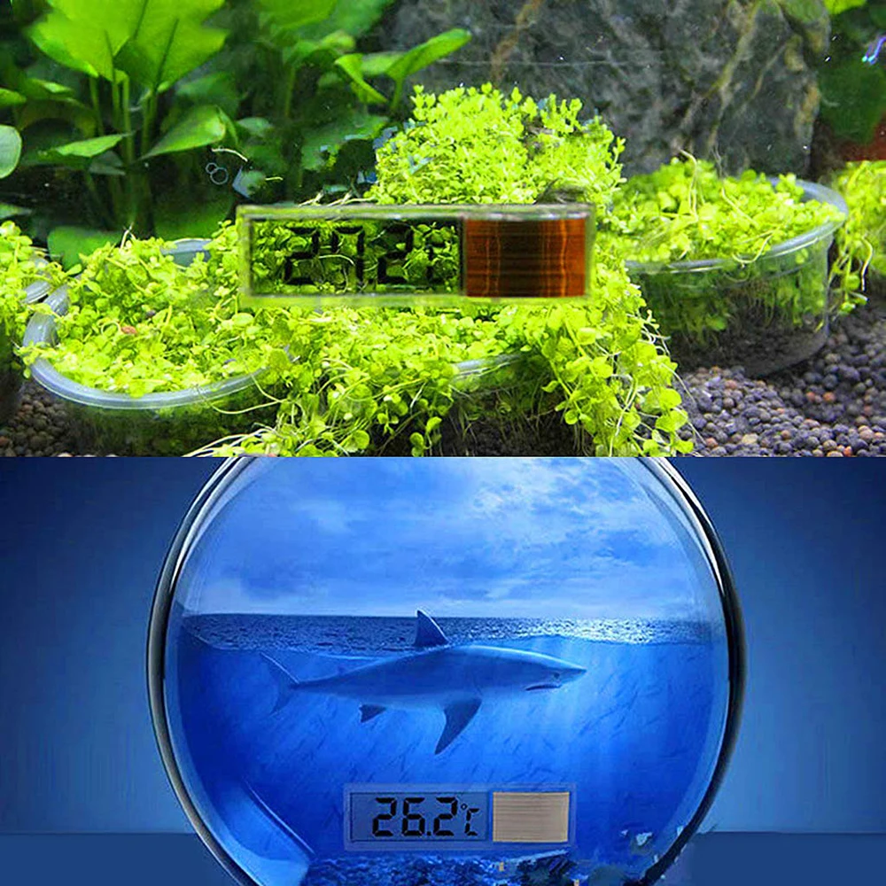 Atsparus vandeniui Akvariumo Termometras LCD 3D Skaitmeninis Elektroninis Temperatūros Matavimo Žuvų Bako Temp Matuoklis Naminių Reikmenys