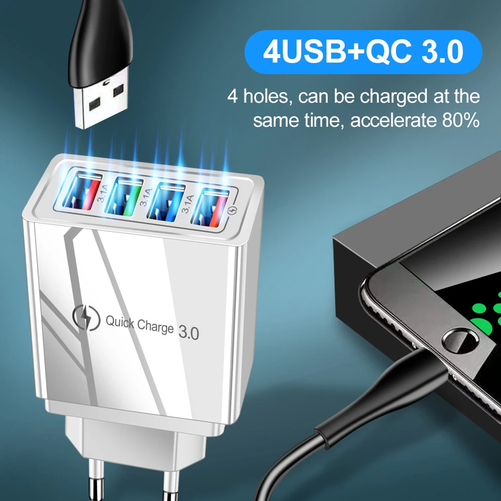 ES / JAV Prijunkite USB Įkroviklis Greitai Įkrauti 3.0 Telefono Adapteris, Skirtas 