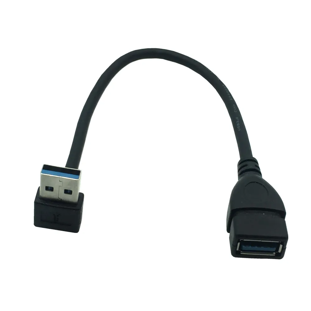 USB 3.0 Vyrų ir Moterų USB prailginimo Kabelis Dešinysis Kampas 90 Laipsnių USB Adapteris AUKŠTYN/Žemyn/Kairėn/Dešinėn Cabo USB 0,2 M
