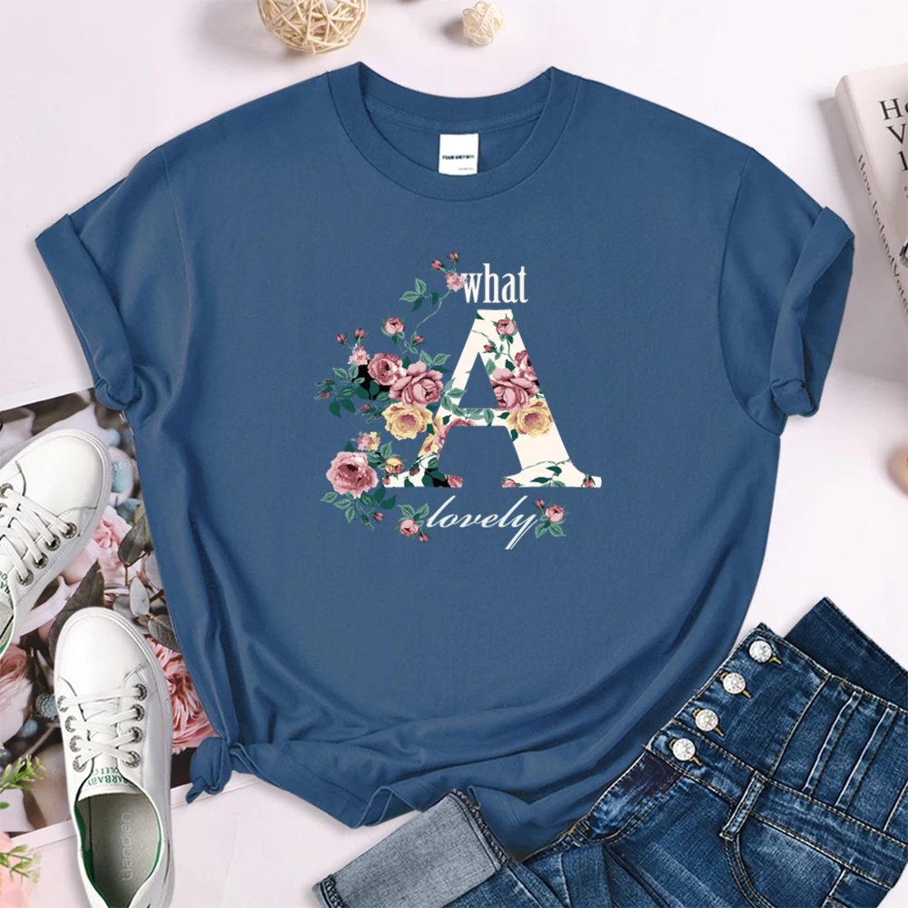Moterų Marškinėliai Moteriški Vasaros Gėlės Grafikos Ir Raidėmis Spausdinimo Drabužius Moterų Atsitiktinis Negabaritinių Slim T-Shirt Japonija Stiliaus Tees