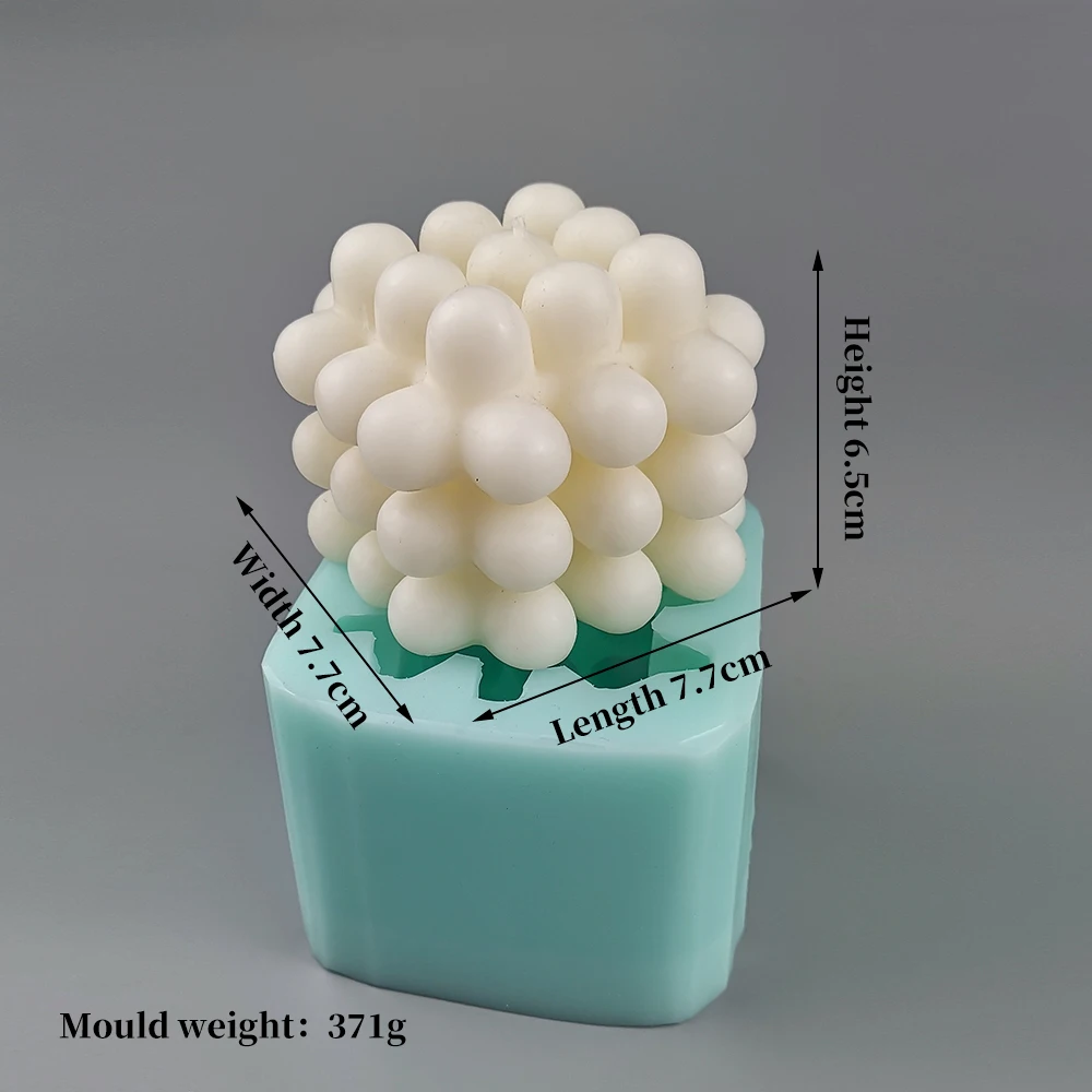 Naujas 3D Burbulas Kubo, Rutulio Sojų Vaško Žvakė Pelėsių 