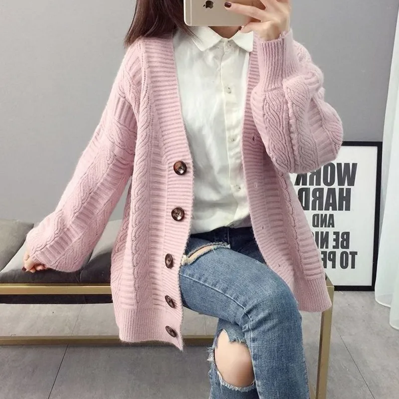 Moterų Džemperis cardigan striukė moteriška prarasti korėjos mados studentas pavasarį ir rudenį megztinis tendencija zaraing moteris 2021 megztinis