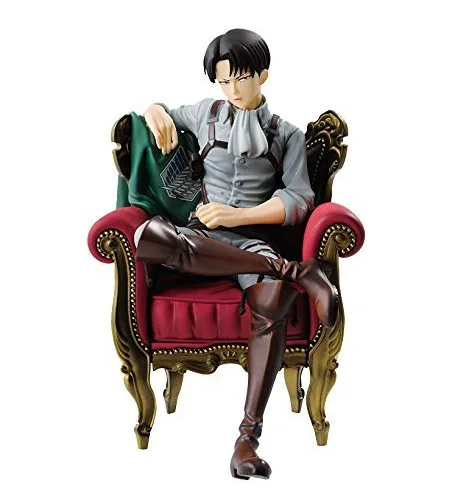 NAUJAS Anime Ataka Titan Pobūdžio Levi Akermano Heichov su Sofa-Sėdi Versija PVC Veiksmų Skaičiai Modelio Žaislai, lėlės dovana 12CM