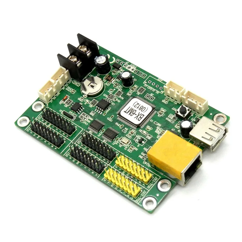 BX-6MT tinklo ir USB 256*64 pikselių led kontrolės kortelė 4*hub12,2*hub08 vieno ,dviejų spalvų P10 ,f3.75,f5.0 led ekranas valdyba