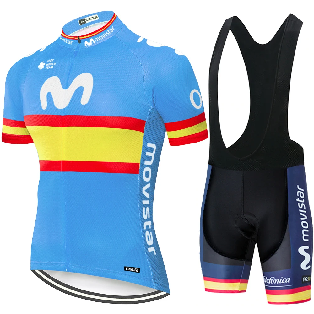 Movistar 2021 Pro Dviračių Komanda trumpomis Rankovėmis Maillot Ciclismo Vyrų Dviračių Džersis MTB Vasaros orui Dviračių Drabužių Rinkiniai