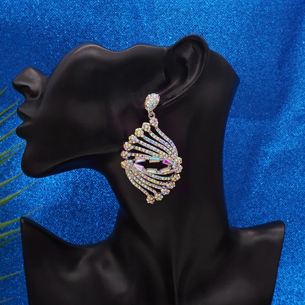 Naujo Dizaino Prabangūs Krištolo Unikalus Auskarai Mados Earings Moteris Romantiškas Vestuvių Papuošalai, Aksesuarai