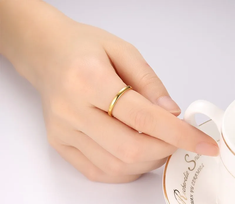 Korėjos versija sklandžiai žiedas asmenybės nerūdijančio plieno žiedas ins vyrų ir moterų pora mažų papuošalai