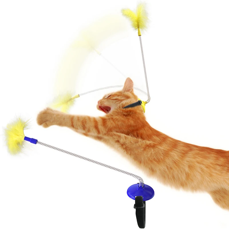 Funny Cat Stick Žaislai Plunksnų Apykakle Erzinti Cat Stick Interaktyvus Pet Toys Katė Žaidžia Sumažinti Nuobodulio Pet Mokymo Žaislas