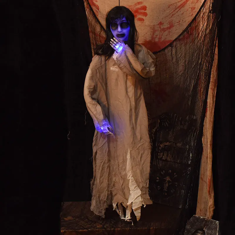 Helovinas Rekvizitai Baras Haunted House Pabėgti iš Kambario Scena, Išdėstymo, Apdailos Žavesio Apyrankę Ragana Siaubo Dvasios Balso Kontrolė