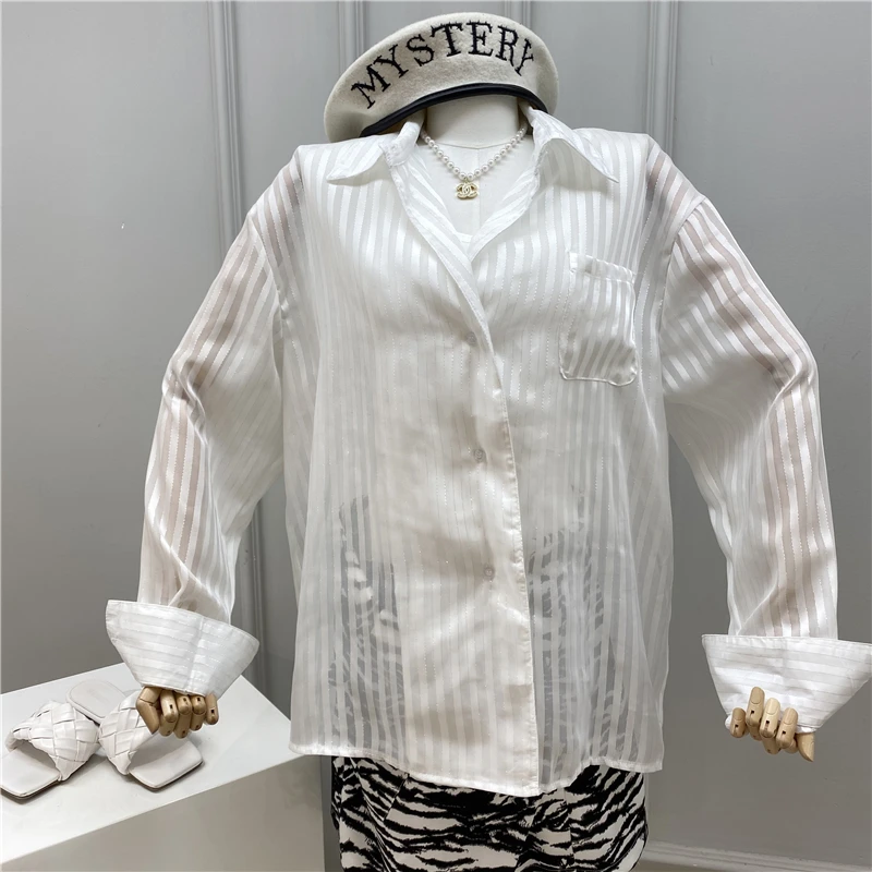 Moterų Balta dryžuotas ilgomis rankovėmis Marškinėliai + Zebras modelio Sijonas, Dviejų dalių komplektas Prašmatnus Prarasti Palaidinė Su Netinkamomis Trumpas Sijonas Tinka
