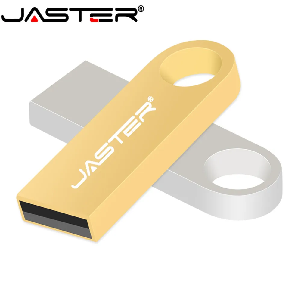 JASTER mini metalo usb flash drive 64GB 32GB 16GB 8GB 4GB pen ratai pendrive vandeniui metalo sidabro u disko memoria cel usb stick