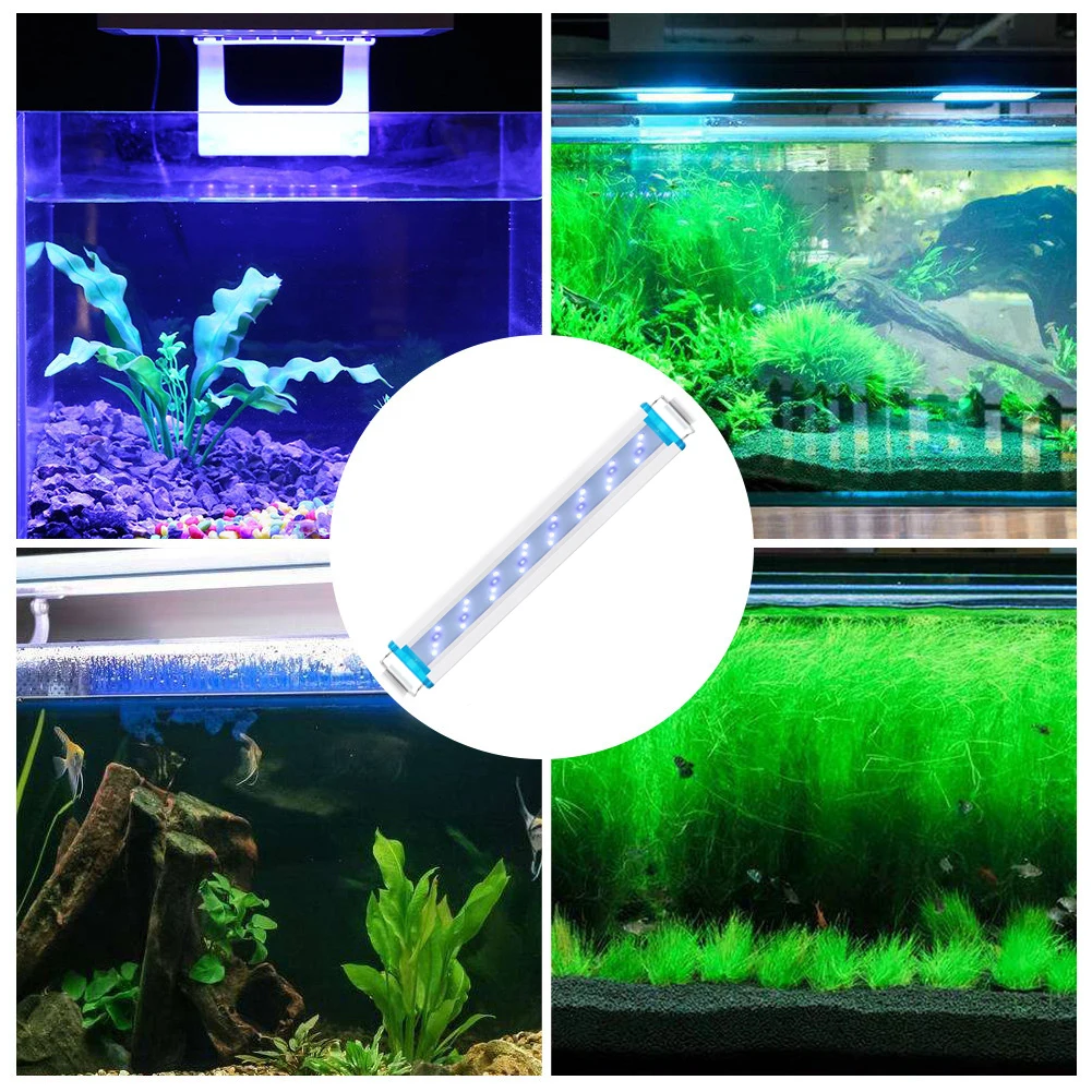90 260V Mėlyna Balta Super Slim LED Lempos Žuvų Bakas Vandens Augalų Auga Kraštovaizdžio Pailginamas Vandeniui Įrašą Šviesos Akvariumas