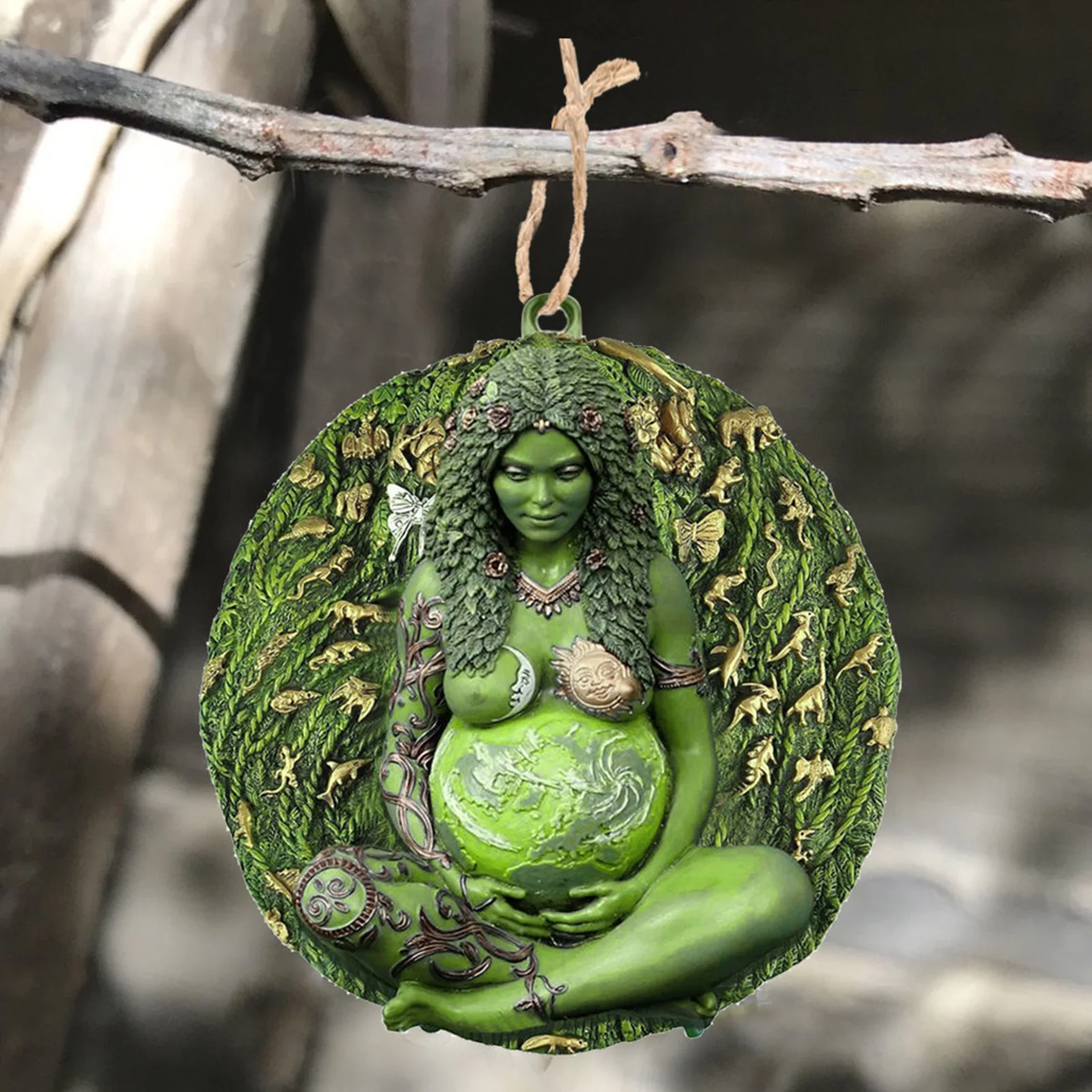 Motina Žemė Gaia Deivė Kabinti Ornamentu Tūkstantmečių Senumo Motinos Žemės Deivės Statula Karoliai Motina Bižuterijos Unisex