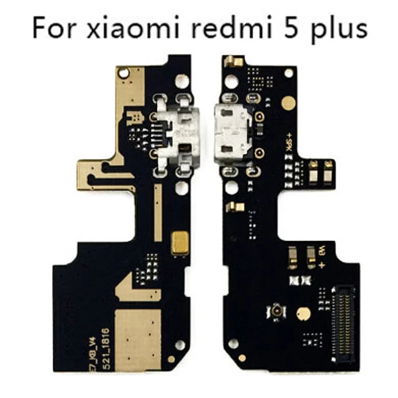 USB Įkrovimo lizdas Įkroviklis Valdybos Flex Kabelis Xiaomi Redmi 5 Plius Dokas Plug Jungtis Su Mikrofonu Flex Kabelis